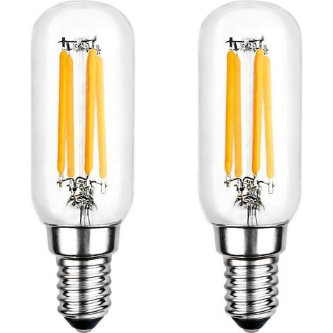 Ampoule LED,T25 E14 4W Ampoule Blanc Chaud 2700K, 400LM, Ampoule Filament Tubulaire LED pour Hotte Aspirante, non-dimmable, lot de 2 (1/4)
