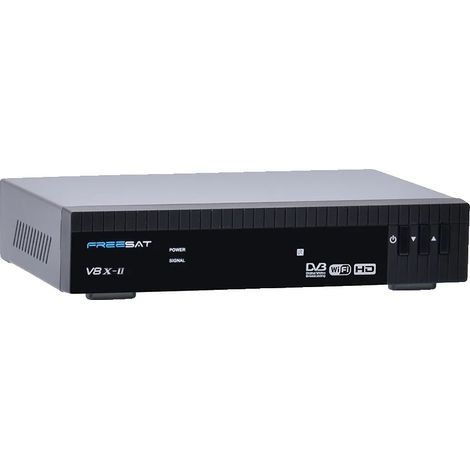 Receptor de TV vía satélite, 1080p HD, Wi-Fi integrado, FREESAT V8X2, enchufe europeo. (1/2)