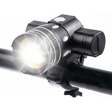 5000 Lumens Rechargeable Bike Light Headlight, High Brightness Waterproof LED Bicycle Lamp 6 Hours Riding Mountain Road Safety Flashlight with 3 Modes