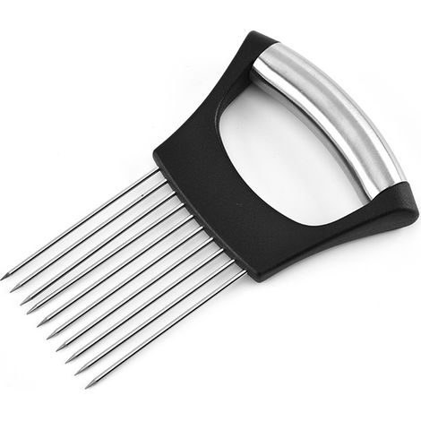 Coupe-Oignon - Support en Acier Inoxydable - Pour Oignon Pomme de Terre Tomate Avocat Concombre - Lot de 1 (1/5)