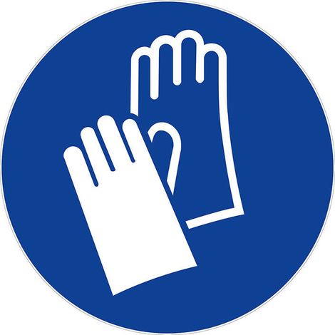 LOT DE 5 DISQUES Ø30 PORT DES GANTS DE SECURITE OBLIGATOIRE ISO 7001