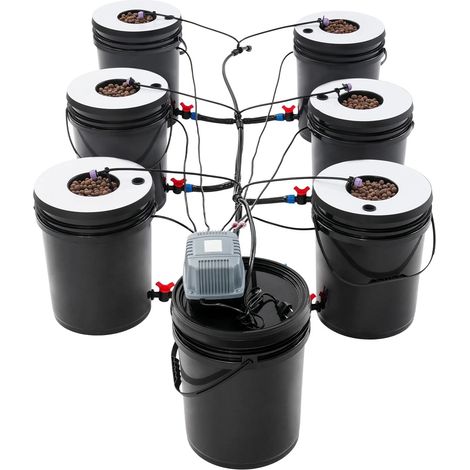 Hydrokultur Dwc Grow System Kit 20l X 7 Bucket Indoor Hydroponic Anzucht-System Indoor Hydroponic Hydrokultur Kit Für Home Indoor Hydroponic Anzucht-System (1/5)