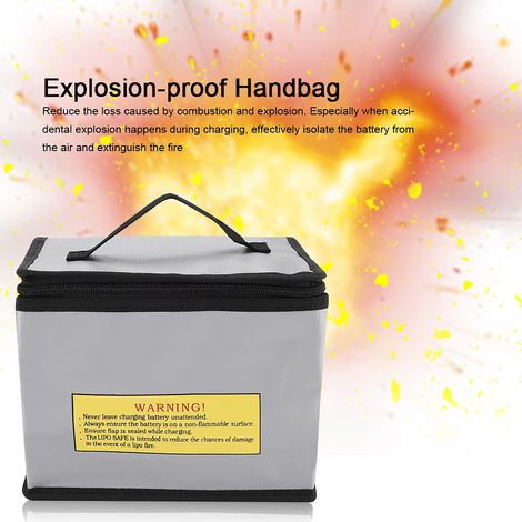 Sac à main anti-explosion portable pour batterie de charge, pochette de sécurité ignifuge, sac de protection résistant aux chocs (1/5)