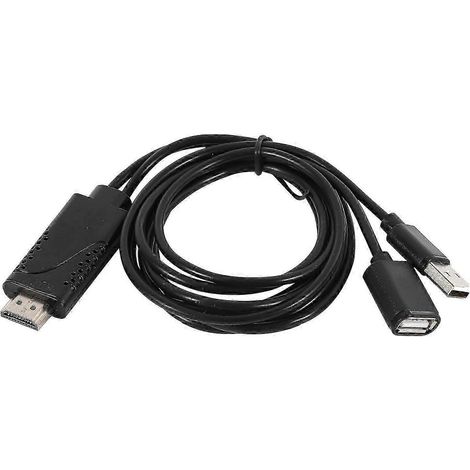 Câble adaptateur USB femelle vers HDMI mâle pour iPhone 7/7 Plus/6s/6 Plus (1/5)