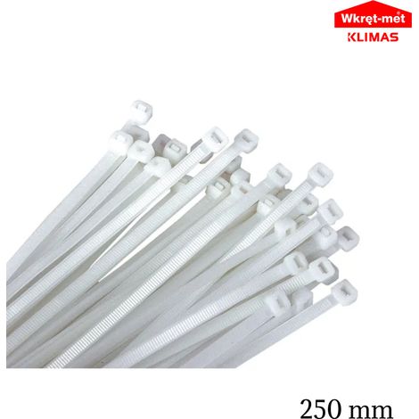 Bridas blancas para cables de 4,8 a 250 mm (100 unidades) (1/2)