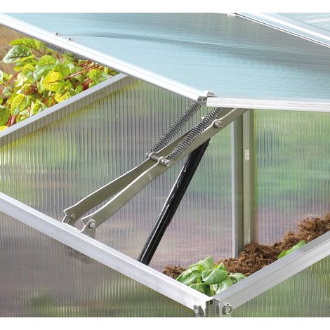 Vitavia Dachfensterheber "Univent" für Vitavia Frühbeete "Gaia XS / 2X / 3X", "Ida", "Styx", "Osiris", aluminium eloxiert (1/3)