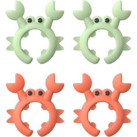 Porte-cuillères en forme de crabe, porte-ustensiles multifonctionnel en silicone, accessoires de cuisine, indispensables pour une (1/5)