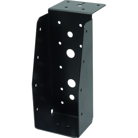 Support de poutre noir galvanisé avec lèvre pour poutres de 7 x