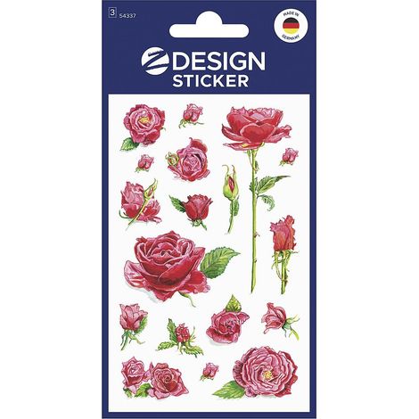 Autocollants en papier - roses
