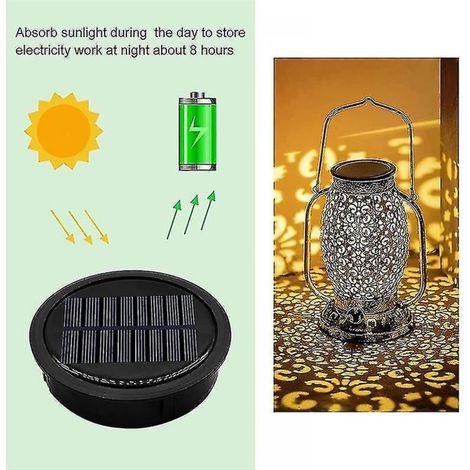 BEBUSINGOTO 1 paquet de grandes lanternes suspendues d'extérieur compatibles avec le dessus de remplacement de lumière solaire, plus puissantes, plus efficaces en énergie