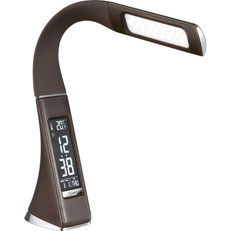 Flexo LED con reloj digital Pipo Marrón (5W)
