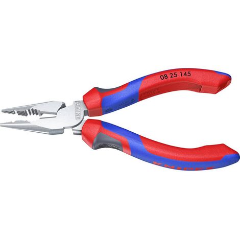 KNIPEX 08 25 145 Pinza universale con testa a punta con manici comfort cromata 145 mm