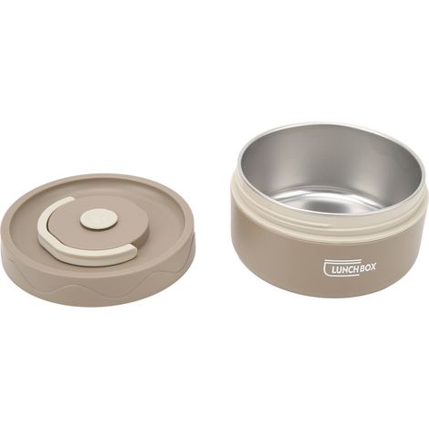 Casserole isotherme 420 ml, double paroi, portable, ronde, en acier inoxydable 304, boîte à lunch isotherme, type d'isolation : café noir (1/5)