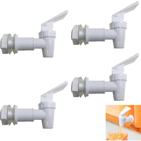 Lntyq Wasserhahn aus Kunststoff, Fasshahn, Eimerhahn, Getränkespender, Wasserbrunnen-Wasserhahn für Bierfässer, Glas, Kaffee, Saft, Trinkbrunnen, wiederverwendbarer Ausgießer (weiß) (1/5)