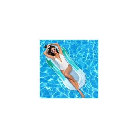 Matelas Gonflable Piscine,Matelas Pneumatique Flottant,Transat de Piscine Gonflable, pour la Piscine, la Plage, Le lac et Les fêtes (150  75cm)