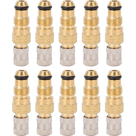 Lot de 10 valves pneumatiques et liquides pour pneus de tracteur, tige de valve en laiton TR218A CH3, boîtiers de remplacement (1/5)