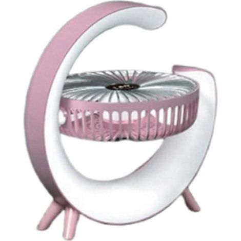 LED-Tischventilator mit mehreren Farben, Umgebungslicht, USB-Ladefunktion, C--