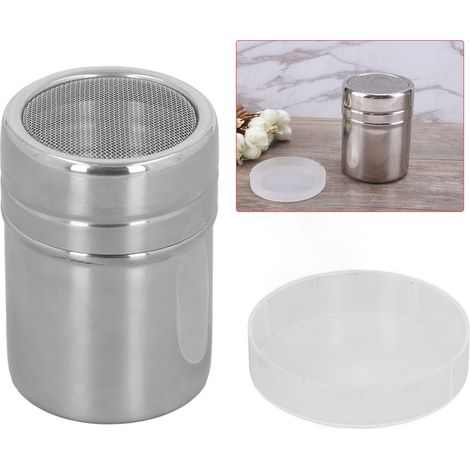 Colador eléctrico para café y cacao en polvo [Artículo: Colador de cocina] + [Material: Acero inoxidable 304] + [Tamaño: Cilindro portátil] + [Descripción: Colador seguro con tapa a prueba de humedad  (1/5)