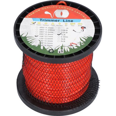 Fil de coupe nylon rond 2,7mm 1LB pour débroussailleuse jardin pelouse robuste (1/5)