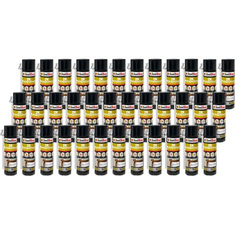 2K Bauschaum Montageschaum Zargenschaum 36 x 400ml PU Schaum Schnellschaum (1/5)