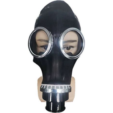 Maschera antigas fantasma in gomma grigia, protezione integrale del viso, maschera antigas vecchio stile completamente chiusa
