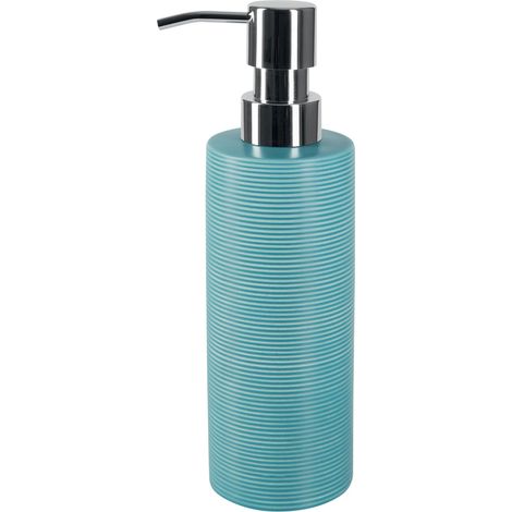 Dispensador de jabón Cerámica TUBO ACANALADO Azul Spirella (1/4)