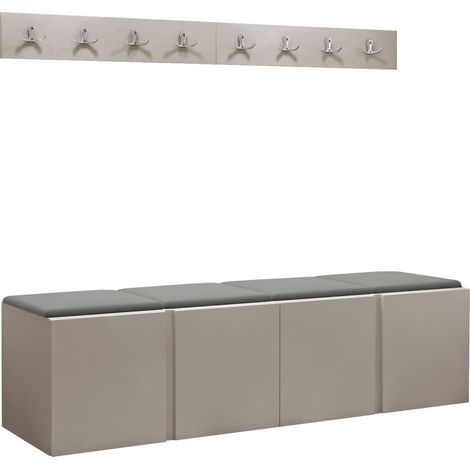 Conjunto para recibidor Pinis VII, Cachemira, 0x0x0cm, Tapiz, Aglomerado laminado, Colocada, Montada en la pared