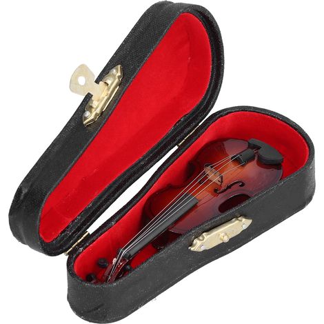 Violon miniature, instrument de musique exquis, objet décoratif artisanal pour la maison ou le bureau.