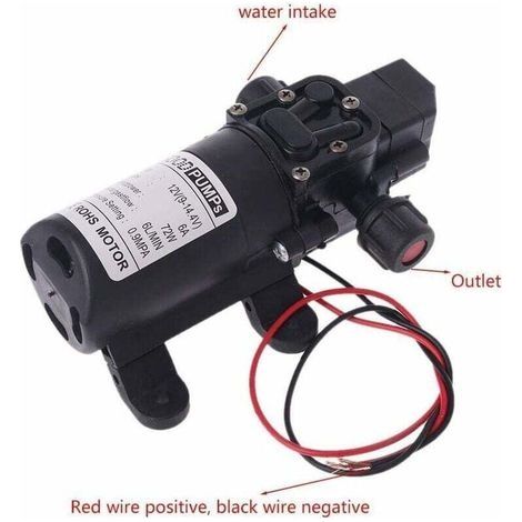 Pompe À Eau 12V Pour Camping-Car 60W 6L Min Haute Pression Membrane Amorçage Automatique (1/3)