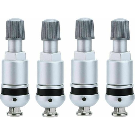 Lot de 4 valves de capteur de pression des pneus avec vis en T, système de contrôle de pression des pneus, kit de réparation de valve de rechange pour TPMS 3 5 6 Series X3 X5 (1/5)