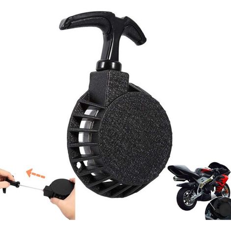 Démarreur à rappel, démarreur à rappel simple 49 cm3, moteur de démarreur, allumage pour minimotos, pocket bikes, mini motos tout-terrain, corde de remplacement pour démarreur à rappel (1/5)