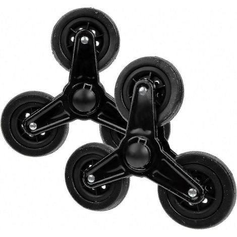 Roues triangulaires robustes pour chariots de supermarché et monte-escaliers. Roulettes renforcées pour chariots utilitaires. (1/3)