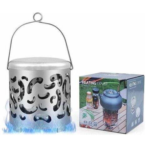 Camping Mini Chauffage en Acier Inoxydable, Chauffage de Tente de Camping pour Brûleur de Réchaud à Gaz, (1/5)