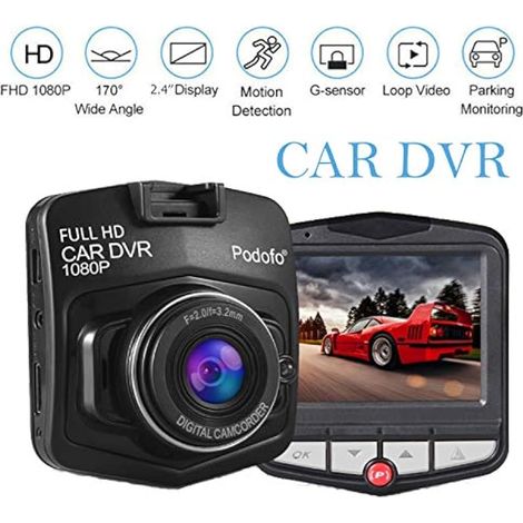 Caméra embarquée 2,4 pouces, caméra DVR HD 1080p, caméra vidéo (1/3)