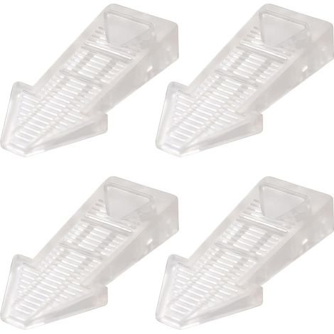 4 pièces cale porte, caoutchouc, hauteur réglable, antidérapante, pour carrelage et sol.