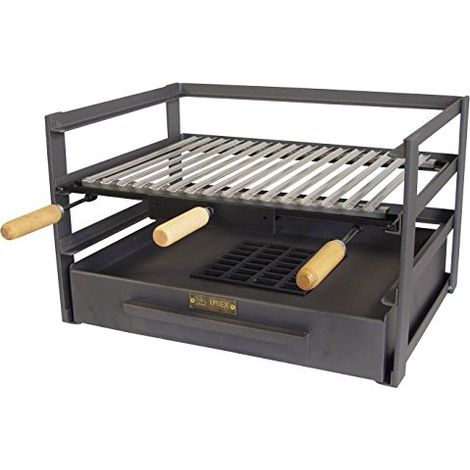 IMEX EL ZORRO 71482.0 cassetto Barbecue con griglia, Nero, 72 x 41 x 35 cm (1/2)