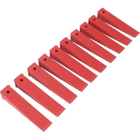 Lot de 10 cales de porte légères, compactes et réutilisables, servant de coussinets de nivellement pour l'installation de portes et fenêtres.