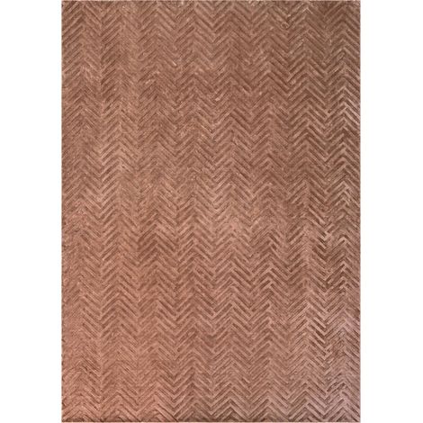 Tapis contemporain café à motif chevron - café (1/3)