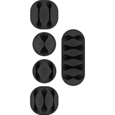 GOOBAY Kabel Management 5er-Set, schwarz (1/5)