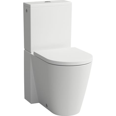 Stand-WC-Kombination KARTELL tief spülrandl für Spülkasten weiß matt (1/5)