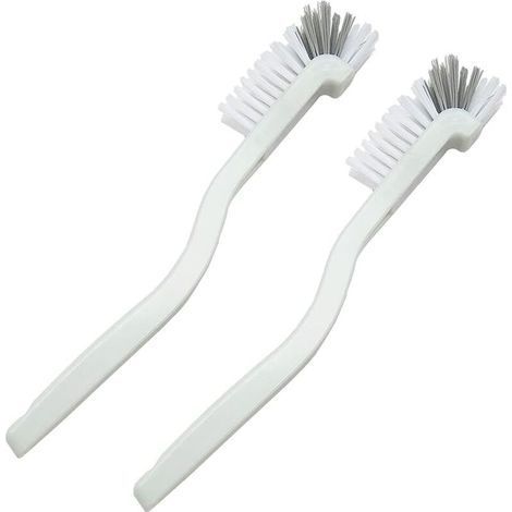 Set di 2 spazzole multiuso per la pulizia di bottiglie, spazzola per bottiglie, spazzola per tazze da caffè, spazzola per bottiglie con manico lungo e curvo (1/5)