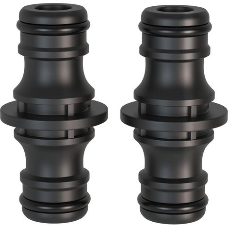 2 Pièces Raccord, 1/2 Pouce Double Fiche, Plastique Noir, Pour Jardin Et Irrigation