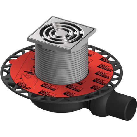 TECEdrainpoint sortie de 110 réglé 3,601,100 100x100mm, DN50, super plat, avec universel (1/4)