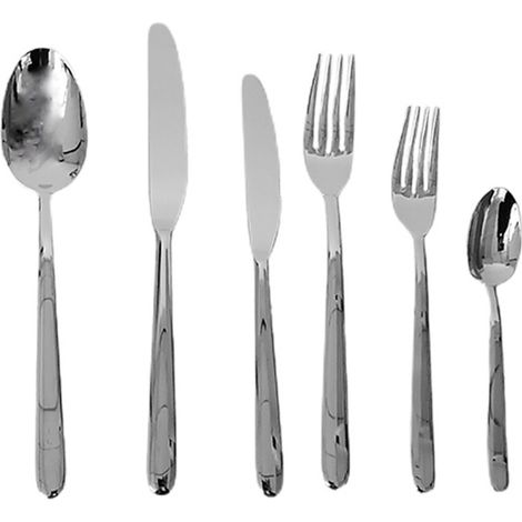Servizio di posate lagostina per tavola 12 persone set da75 in acciaio inox18/10 forchetta cucchiaio coltello accessori vari (1/5)