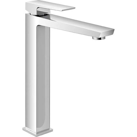 Miscelatore lavabo alto in ottone cromo con piletta click clack Kubo (1/2)