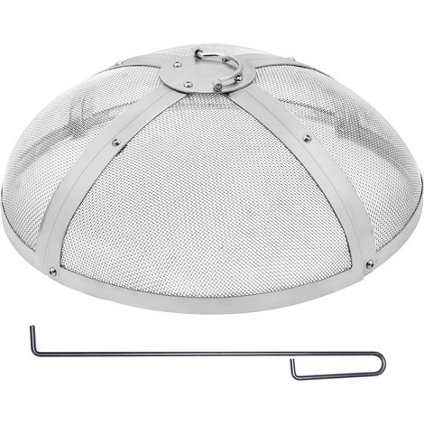 VEVOR Parascintille Rotondo per Braciere da 20", Copertura in Metallo in Acciaio Resistente Rinforzato, Coperchio per Braciere da Esterno, Coperture Rotonde con Maniglia ad Anello allaperto Cortile (1/5)