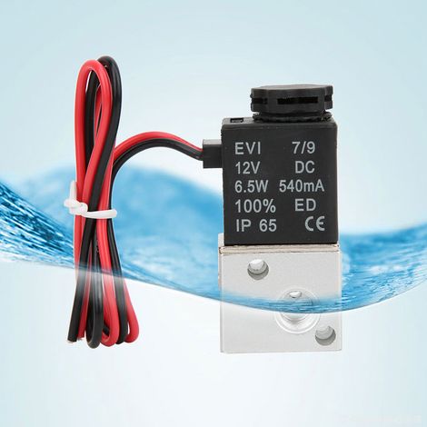 Direktwirkendes Magnetventil für Wasser, Luft und Öl, 2-Wege-Ausführung, Gehäuse aus Aluminiumlegierung, G1/8 Zoll (12 V DC) (1/5)