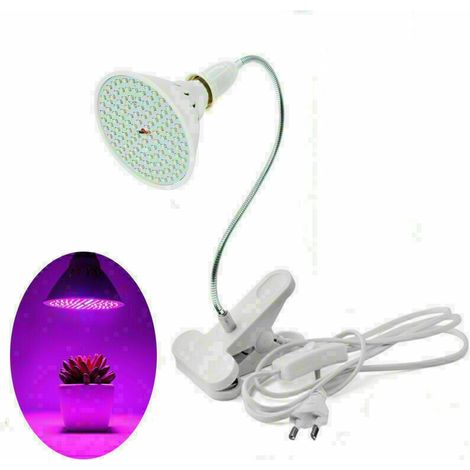 1 x Lampe horticole LED, 200 LED rouge et bleu, bras flexible 360°, pour plantes d'intérieur, légumes et fleurs