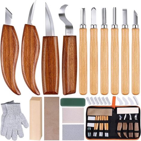Outils de sculpture sur bois, modèles d'outils à main, ensembles, artisanat, coffrets de travail, le plaisir de la sculpture sur bois (1/5)
