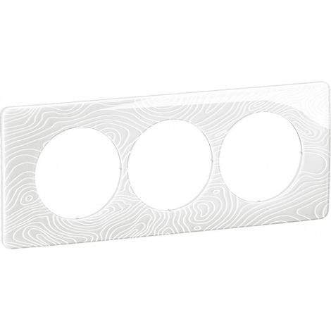 PLAQUE 3P ENTR.57MM BLANC RELIEF Céliane 2024 - CP0607 - Legrand (1/2)